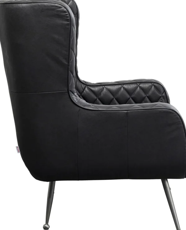 Olohuone | Nojatuolit>KARE Design Nonna Nojatuoli Nahkaa Musta