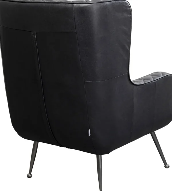 Olohuone | Nojatuolit>KARE Design Nonna Nojatuoli Nahkaa Musta