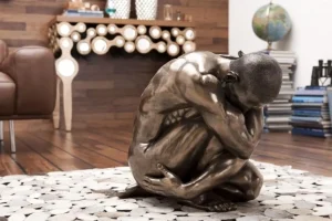 Koriste-Esineet>KARE Design Nude Man Hug Koriste-esine, Patsas, Pronssi 54cm