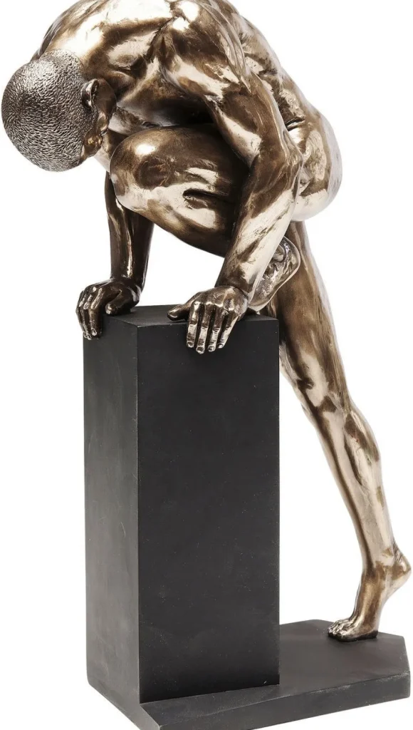Koriste-Esineet>KARE Design Nude Man Stand Koriste-esine, Figuuri, Pronssi 35cm
