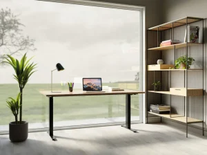 Työpöydät>KARE Design Office Jackie Oak Black Toimistopöytä, Työpöytä 160x80cm