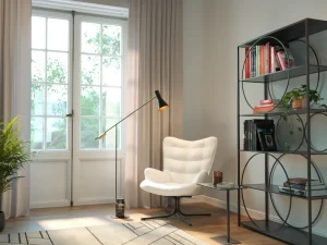 Nojatuolit>KARE Design Oscar Boucle Kääntyvä Nojatuoli, Kermanvärinen