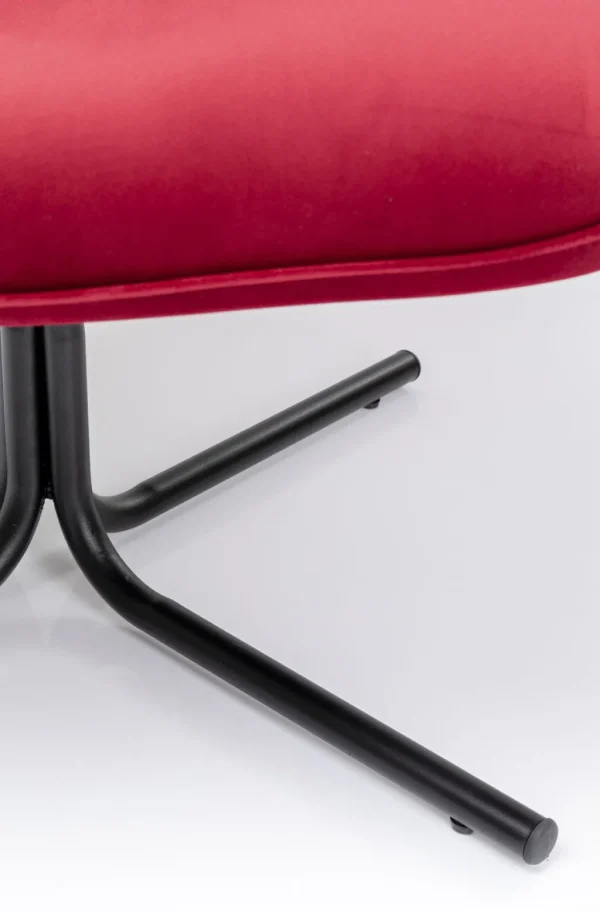 Nojatuolit>KARE Design Oscar Kääntyvä Nojatuoli - Samettia, Punainen