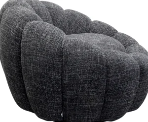 Olohuone | Nojatuolit>KARE Design Peppo Bloom Melange Kääntyvä Nojatuoli Musta