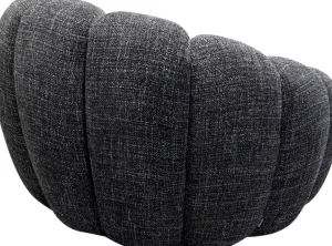 Olohuone | Nojatuolit>KARE Design Peppo Bloom Melange Kääntyvä Nojatuoli Musta
