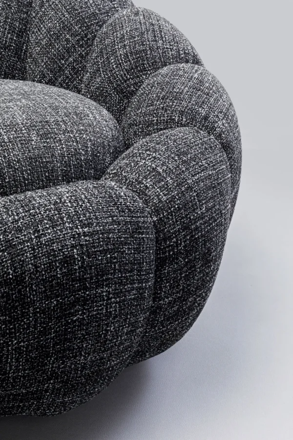 Olohuone | Nojatuolit>KARE Design Peppo Bloom Melange Kääntyvä Nojatuoli Musta