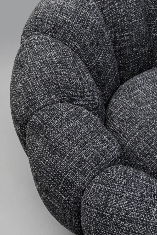 Olohuone | Nojatuolit>KARE Design Peppo Bloom Melange Kääntyvä Nojatuoli Musta