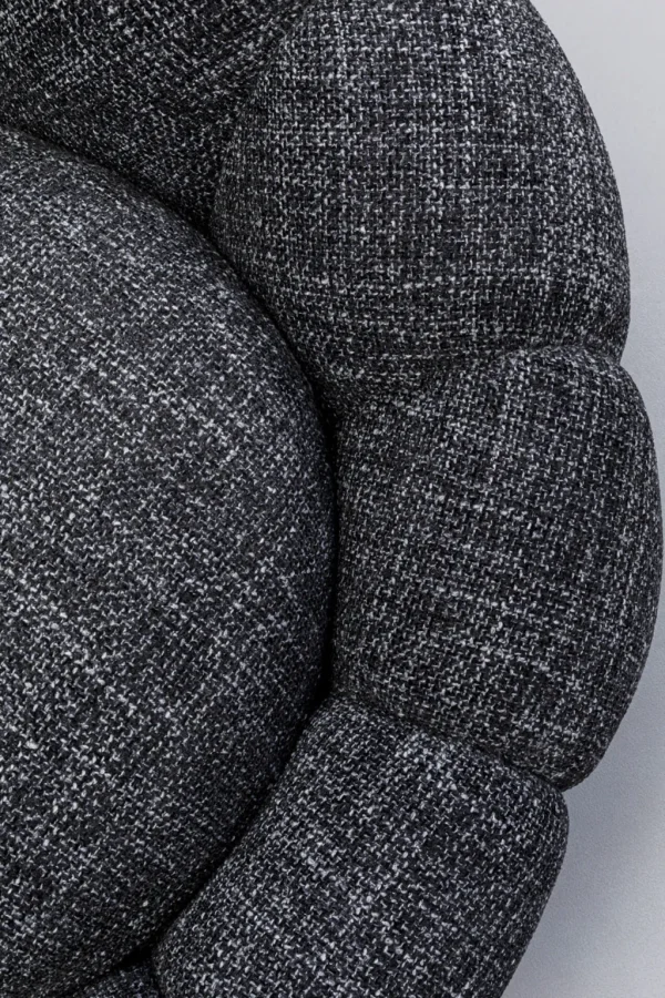 Olohuone | Nojatuolit>KARE Design Peppo Bloom Melange Kääntyvä Nojatuoli Musta