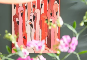Taulut | Olohuone>KARE Design Picture Touched Flamingo Meeting Flamingo Taulu 90x120cm