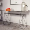 Työpöydät>KARE Design Polar Pöytä, Musta 8mm Temperoitu Lasi 135x65cm