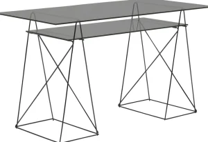 Työpöydät>KARE Design Polar Pöytä, Musta 8mm Temperoitu Lasi 135x65cm