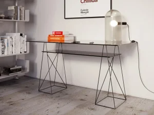 Työpöydät>KARE Design Polar Pöytä, Musta 8mm Temperoitu Lasi 135x65cm