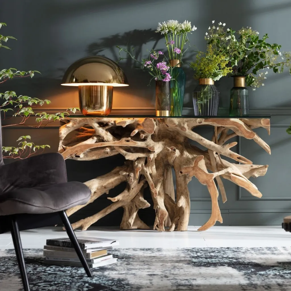 roots_konsolipyt_xcm_0.webp Konsolipöydät Ja Sivupöydät>KARE Design Roots Konsolipöytä 150x40cm