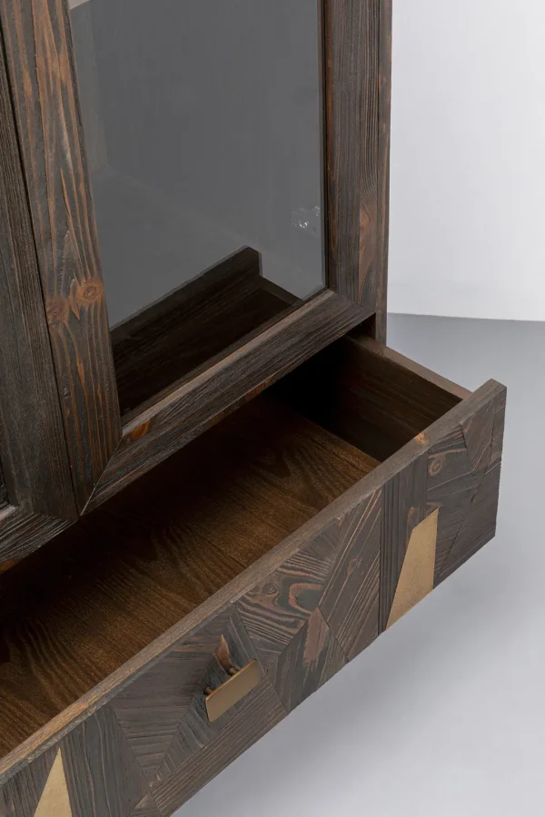 Kaapit>KARE Design Salerno Vitriini - Massiivikuusi, Metalli 80x170cm