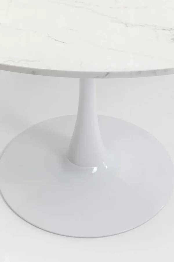 Pöydät>KARE Design Schickeria Pyöreä Pöytä - Marmorikuvioitu, Valkoinen Ø110cm