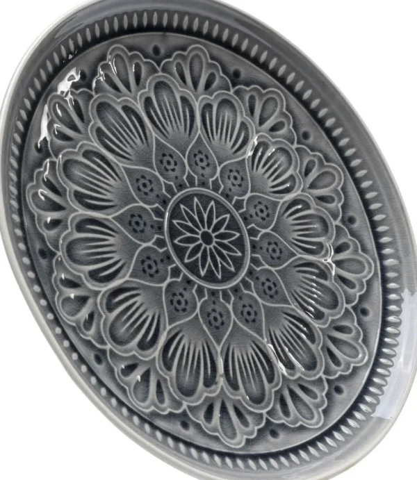 Lautaset>KARE Design Sicilia Mandala Grey Lautanen Ø27cm