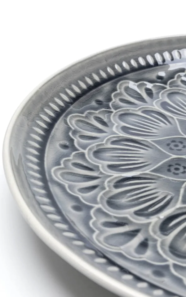 Lautaset>KARE Design Sicilia Mandala Grey Lautanen Ø27cm