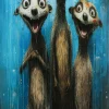 Taulut | Olohuone>KARE Design Singing Meerkats Surikaatit Lasitaulu 60x80cm