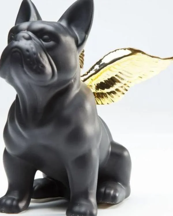 Koriste-Esineet>KARE Design Sitting Angel Dog Enkelikoira Koriste-esine, Kulta-musta