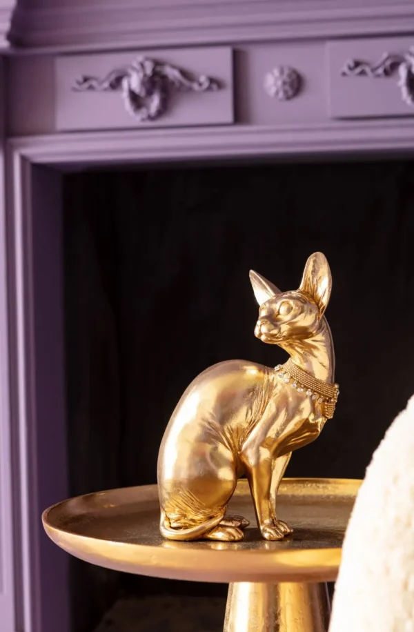 Koriste-Esineet>KARE Design Sitting Cat Audrey Kissa Koriste-esine Kulta 27cm