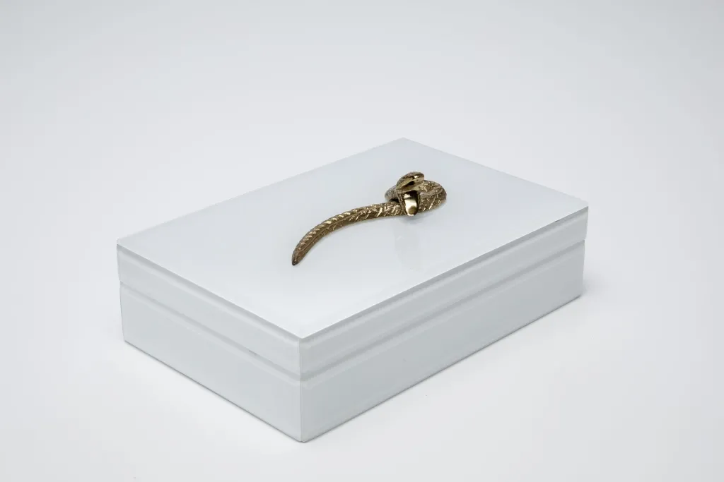 snake_bite_rasia_laatikko_valkoinen_xcm_0.webp Sisustuslaatikot | Korurasiat>KARE Design Snake Bite Rasia, Laatikko, Valkoinen 28x7cm