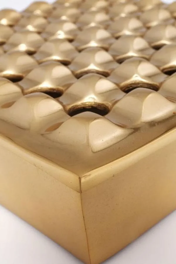Tuhkakupit Ja Savukerasiat>KARE Design Soho Square Brass Tuhkakuppi 25x25cm