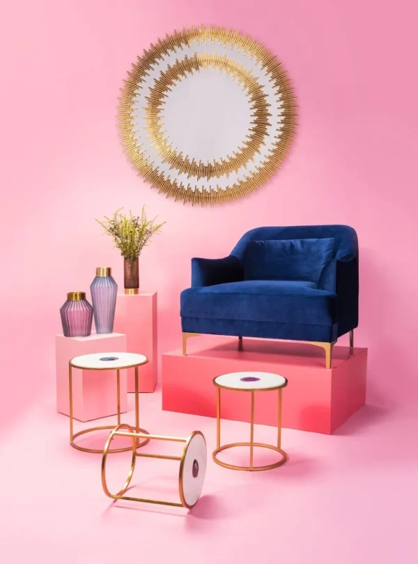 Peilit>KARE Design Solare Gold Peili Ø132cm