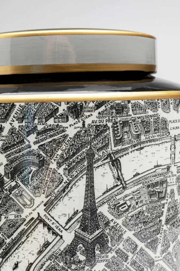 Koriste-Esineet>KARE Design Streets Of Paris Koriste Purkki Ø22cm