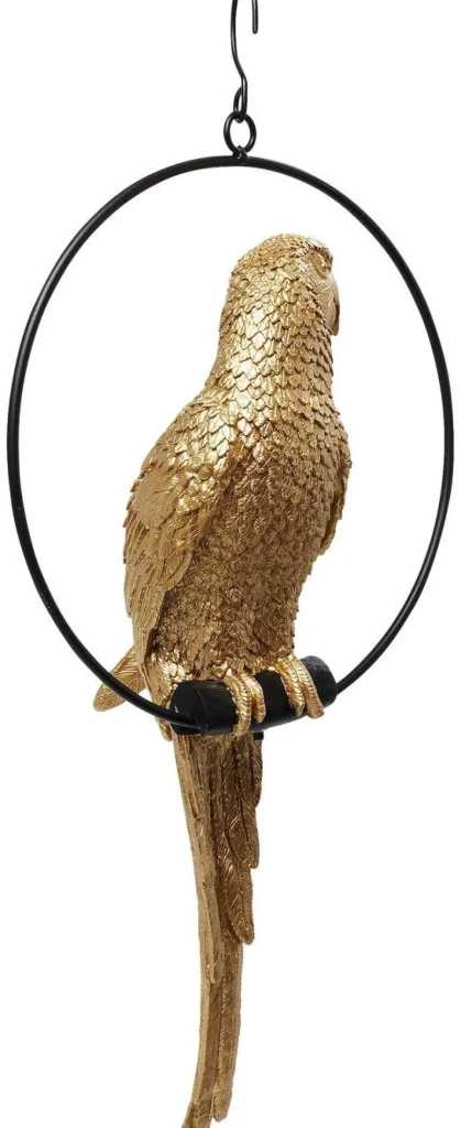 Roikkuvat Koriste-Esineet>KARE Design Swinging Parrot Papukaija Ripustettava Koriste-esine, Kulta