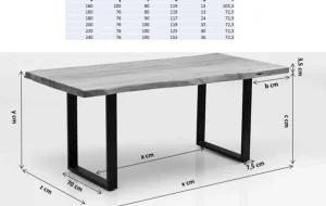 Pöydät>KARE Design Symphony Pöytä Tammi/messinki 200x100cm