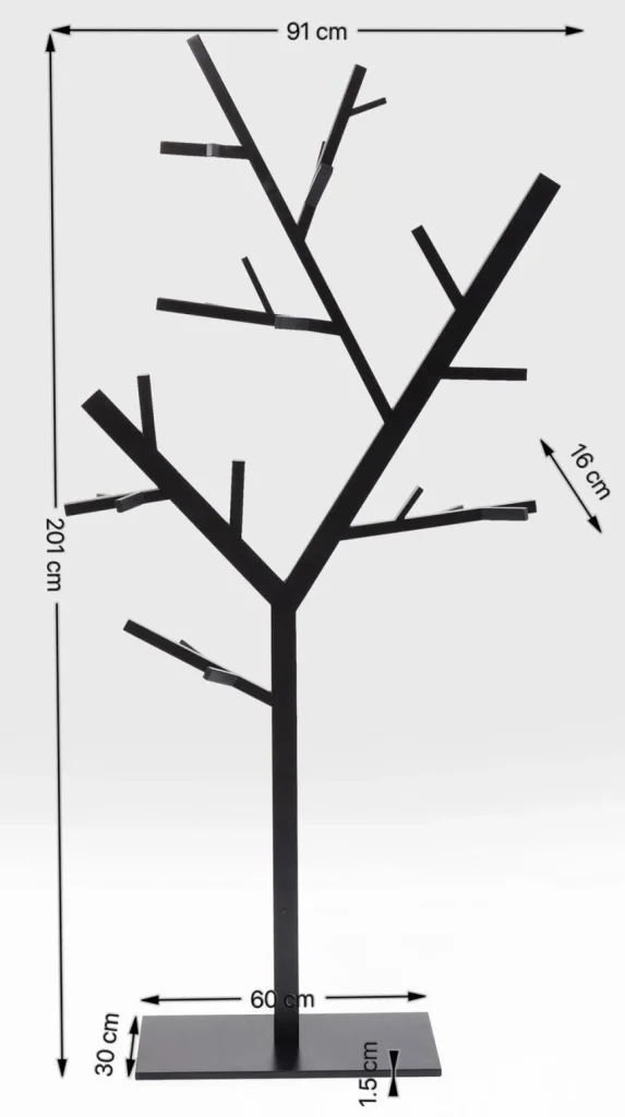 Jalalliset Vaatenaulakot>KARE Design Technical Tree Vaatenaulakko, Musta