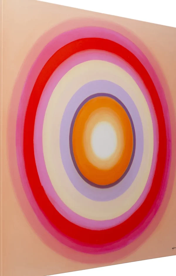Taulut | Olohuone>KARE Design Tendency Circle Pink Canvas Taulu 120x120cm