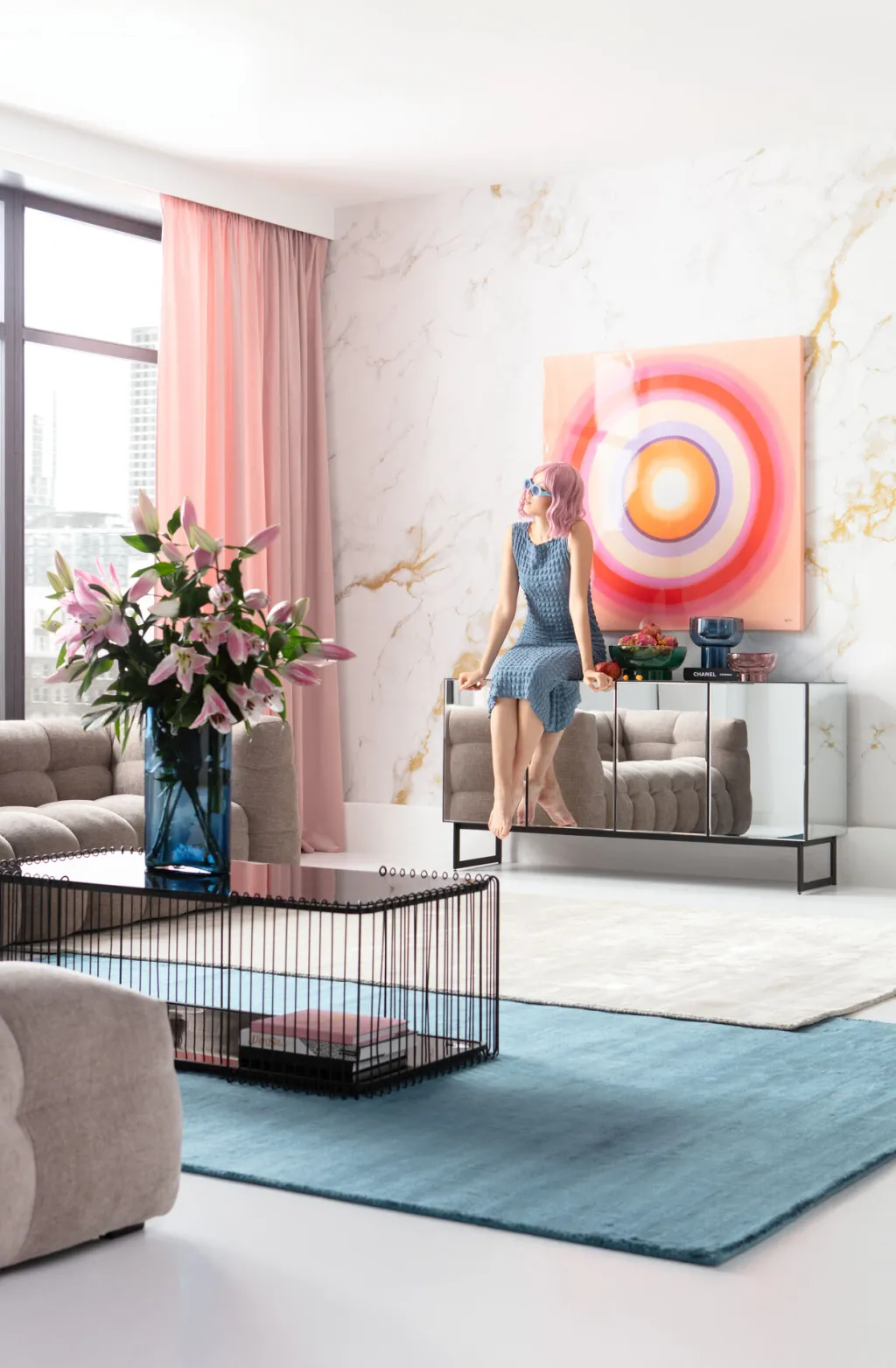 tendency_circle_pink_canvas_taulu_xcm_8.webp Taulut | Olohuone>KARE Design Tendency Circle Pink Canvas Taulu 120x120cm