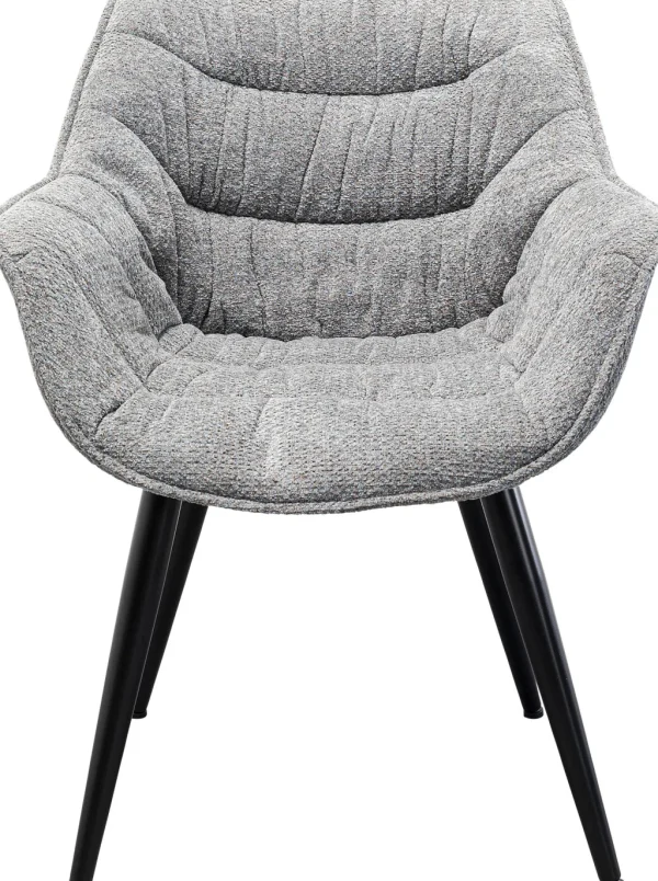 Tuolit>KARE Design Thelma Melange Grey Tuoli Käsinojilla Harmaa