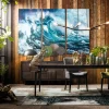 Taulut>KARE Design Triptychon Wave Aallot Lasitaulu (3/osaa)