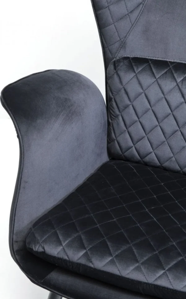 Nojatuolit>KARE Design Tudor Nojatuoli, Samettia, Musta