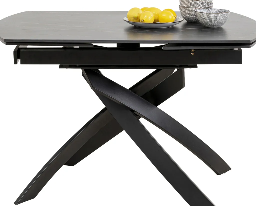 twist_jatkettava_ruokapyt__musta_xcm_1.webp Pöydät>KARE Design Twist Jatkettava Ruokapöytä - Musta 120(30+30)x90cm
