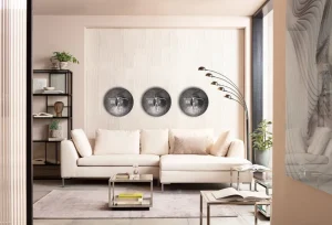 Seinäkoristeet>KARE Design Umano Silver Seinäkoriste Hopea Ø60cm