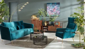 Sohvat | Olohuone>KARE Design Vegas Forever Sohva 3-istuttava, Sinivihreä