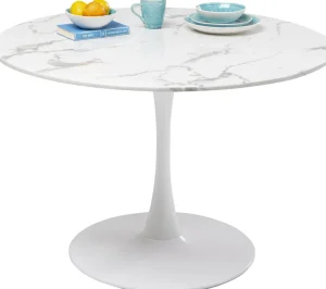 Pöydät>KARE Design Veneto Marble Pöytä, Marmori, Valkoinen Ø110cm