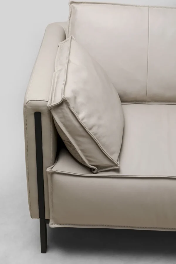 Sohvat>KARE Design Victor 3-istuttava Sohva - Nahkaa, Harmaa 233cm