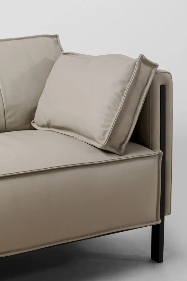Sohvat>KARE Design Victor 3-istuttava Sohva - Nahkaa, Harmaa 233cm