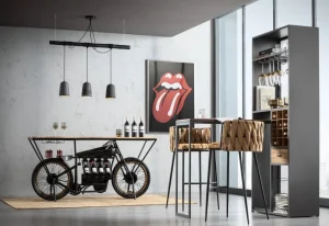Baarit>KARE Design Vinoteca Baarikaappi Pöytätasolla 80x201cm