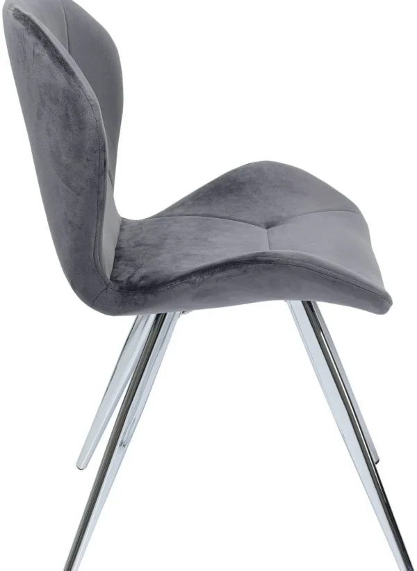 Tuolit>KARE Design Viva Tuoli, Harmaa, Kromi