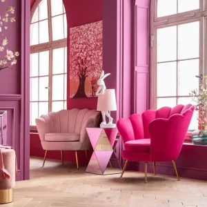 Nojatuolit>KARE Design Water Lily Nojatuoli Pinkki