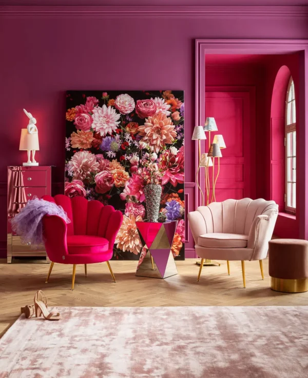 Nojatuolit>KARE Design Water Lily Nojatuoli Pinkki