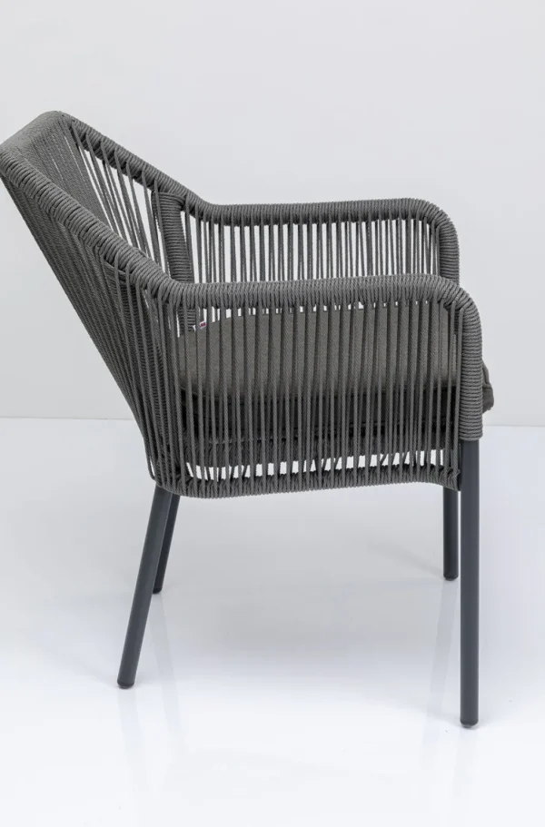 Tuolit>KARE Design Wave Tuoli Käsinojilla, Harmaa