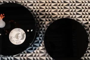 Sohvapöydät | Olohuone>KARE Design Wire Double Black Sohvapöytä Lasia Ja Metallia Musta (2/Setti)