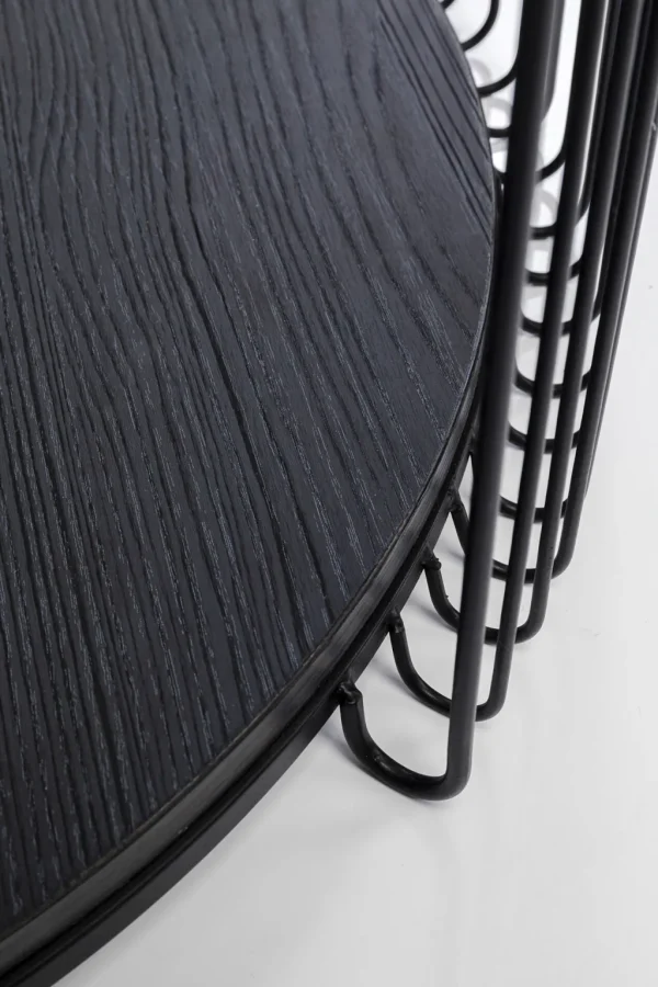 Sohvapöydät>KARE Design Wire Double Black Wood Sohvapöytä Musta (2/Setti)