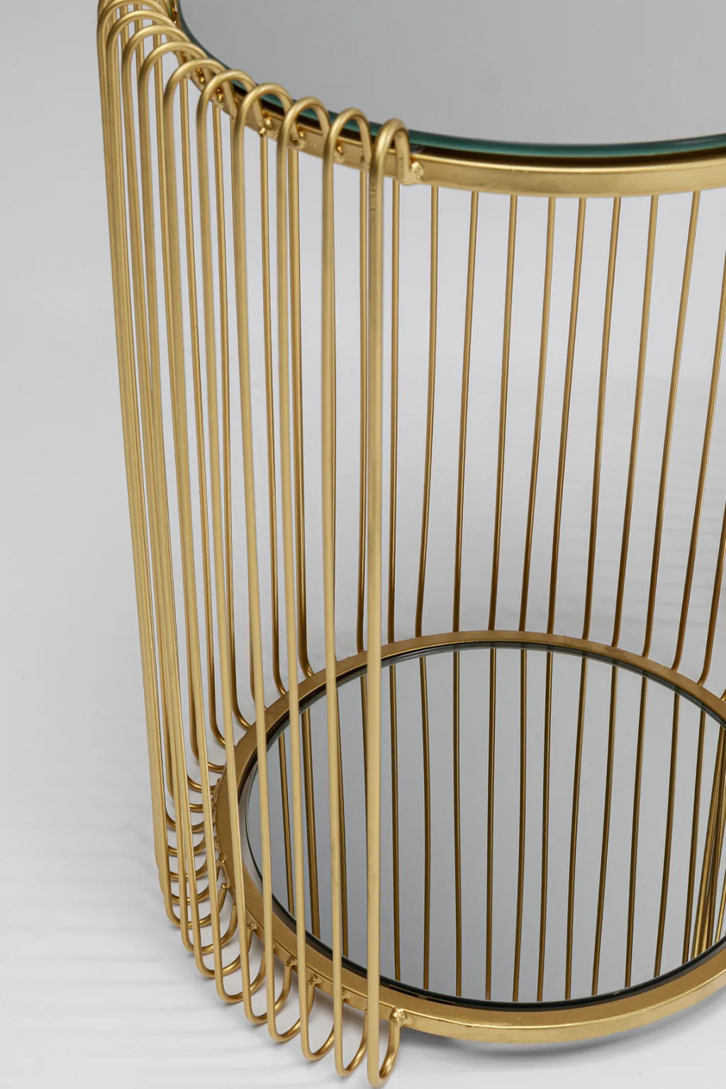 wire_double_sivupyt_messinki_setti_3.webp Sohvapöydät | Olohuone>KARE Design Wire Double Sivupöytä, Messinki (2/Setti)